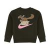 Nike Sweatshirt Sportswear Crew Neck Solid Color Fleece Lined Long Sleeved Kids' IQ2808-355