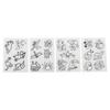 Heat Shrink Sheets 8 Pcs Hand Painted   Printing with Pattern Filling for Kids Craft School Project   Ornaments