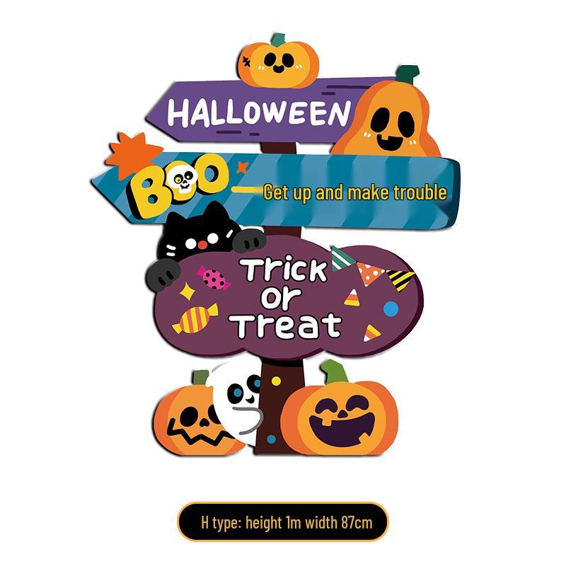 Halloween Pumpkin Figurines: Scene & Venue Atmosphere Props for Shops, Bars, & Entrances