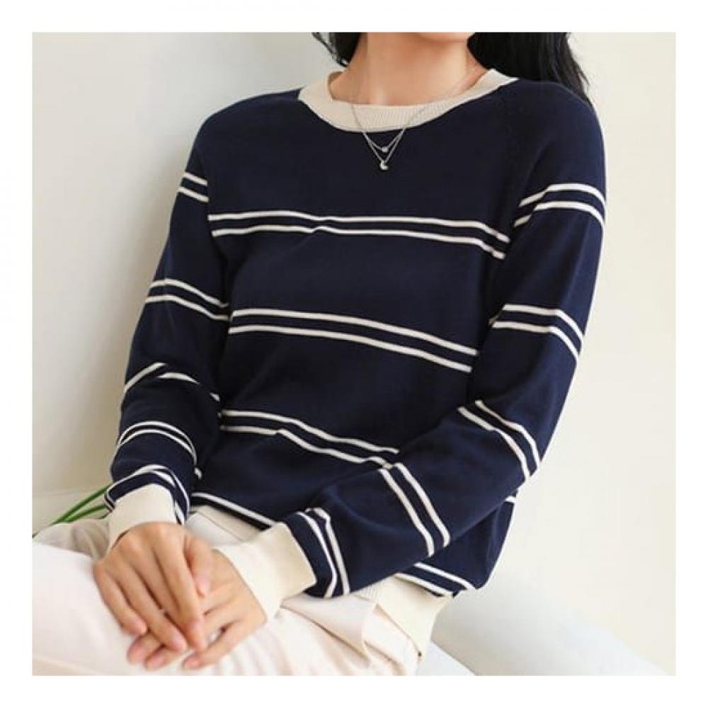 Navava Nk2000 Line Point Long Sleeve Knit