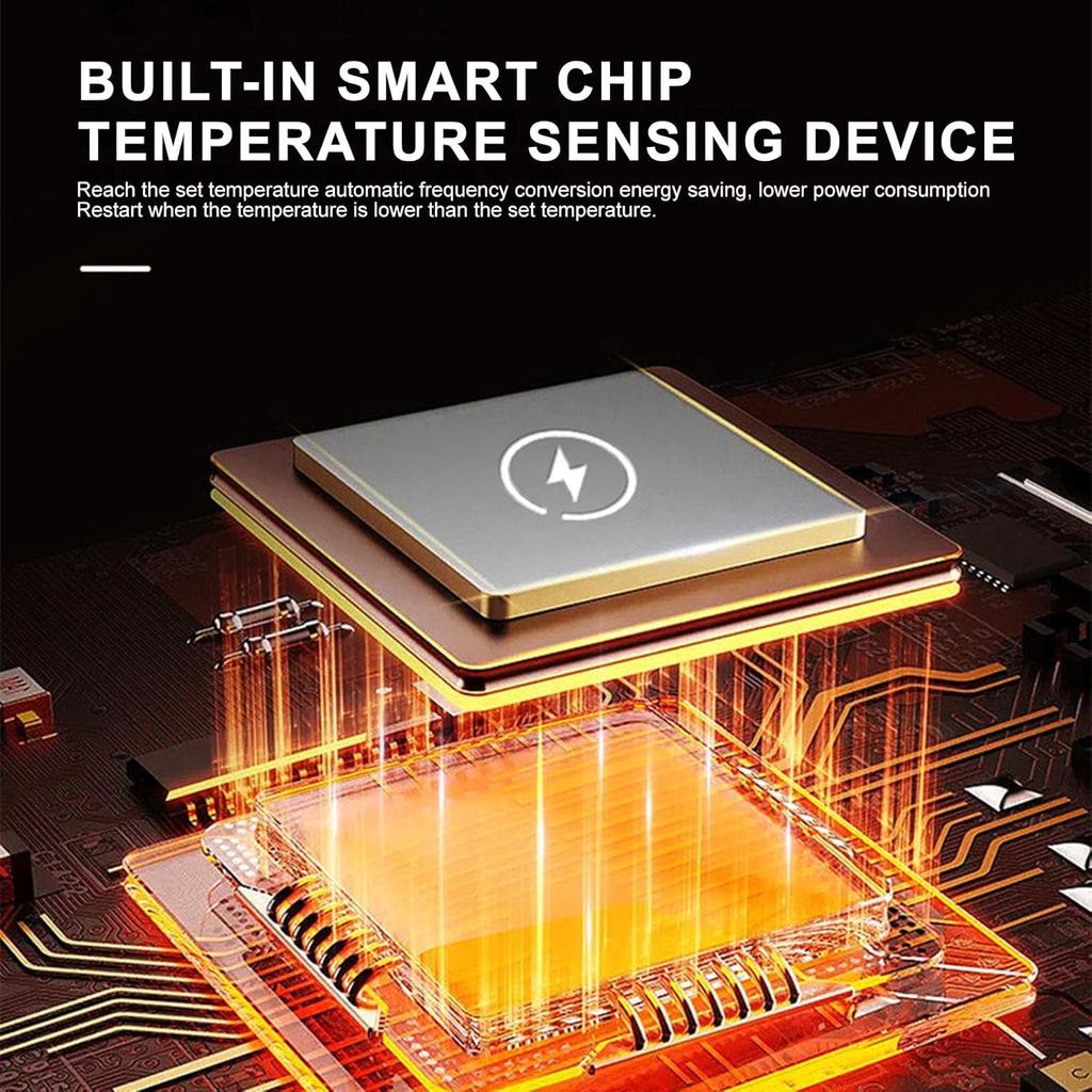 HOMZY Silent Foldable Leg Warmer Pro - Under Desk Electric Foot Heater with Thermostat & Auto Shut Off for Office Home Timer