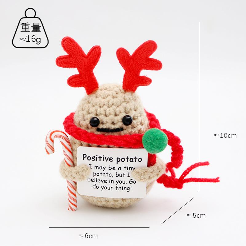 Knitted Doll Christmas Decoration Ornament Reindeer Snowman Santa Claus Handmade Woolen Christmas Ornaments Navidad Natal Gift