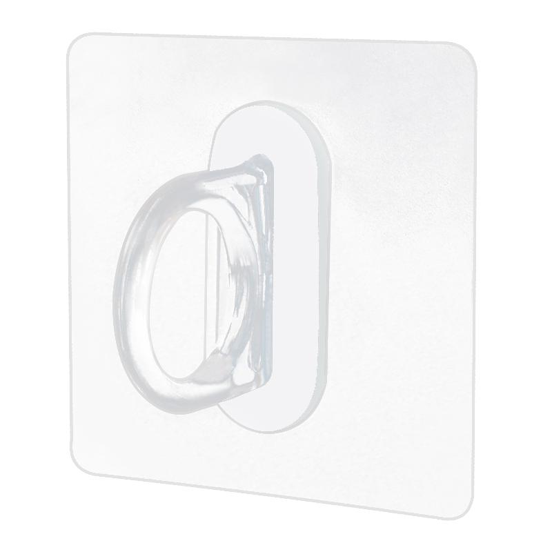 Dual-Purpose Adhesive Hook for Vertical & Horizontal Use - Strong, Punch-Free for Curtains, Rods, Umbrellas