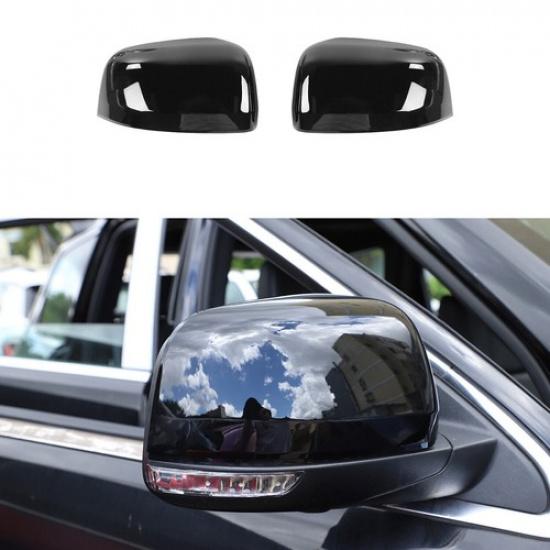 Black Rear View Mirror Decor Cover Shell Trim For Jeep Grand Cherokee 2011-20