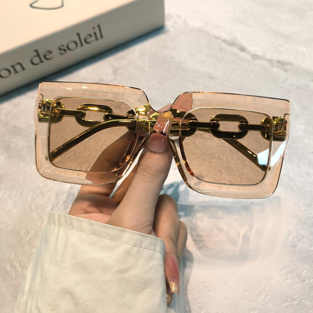 Trend Oversized Square Fashion Glasses,Girls Boys Stylish Sunglasses,for Party, Hiking, Trekking,Shopping