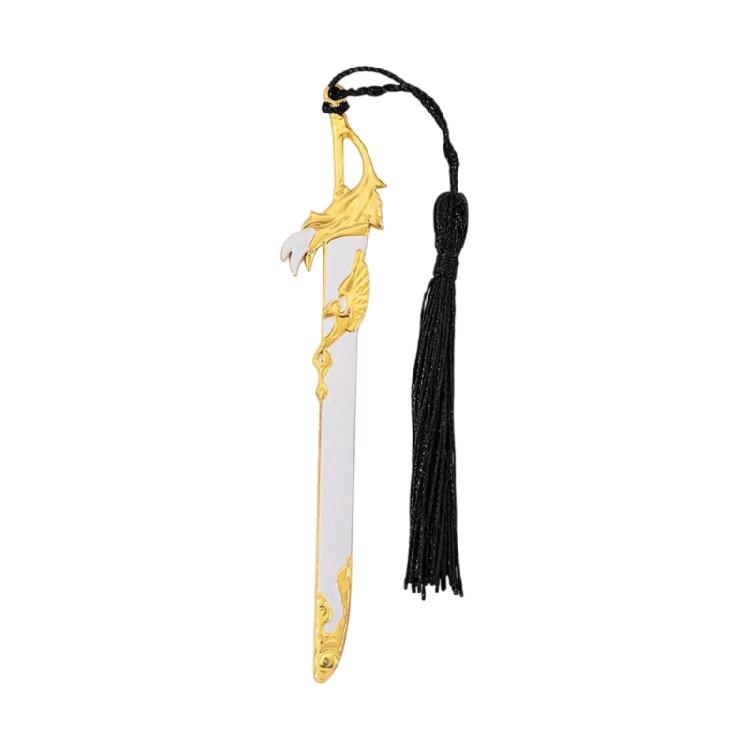 Swords Design Alloy Bookmarks With Decorative Tassels Martial Arts Inspired Metal Lightweight Book Marker