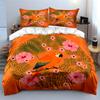Tropical Parrot Floral Decor Set Soft Comfortable Duvet Cover Bedding Set Included 1*Duvet Cover & 2*Pillowcases, Gift