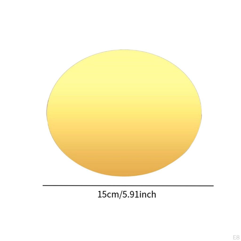 3 Pieces Mirror Centerpieces for Table Decorative Trays Round Plate Craft Projects