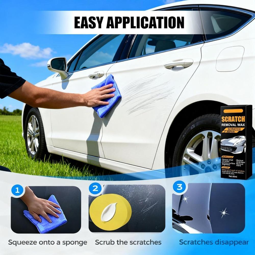 2026 New Car Scratch Removal Wax, Scratch Remover for Vehicles, Car Paint Scratch Repair Paste for Light Scratches