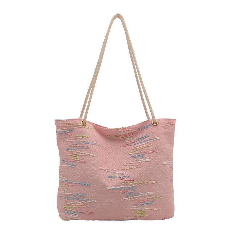 Large Capacity Canvas Bag, Fashion Shoulder Bag, Literary Small Fresh Underarm Bag, Niche Versatile Women'S Bag