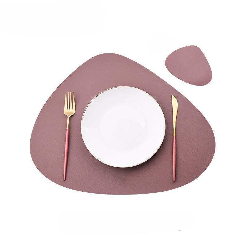 

Подставки для столов из искусственной кожи, водонепроницаемые нескользящие изоляционные кожаные коврики для столовых приборов, набор ковриков для чашек, рождественский декор коричневый