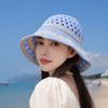 Summer Knitted Bucket Hat With Sun Protection And Breathability For Casual Outdoor Wear