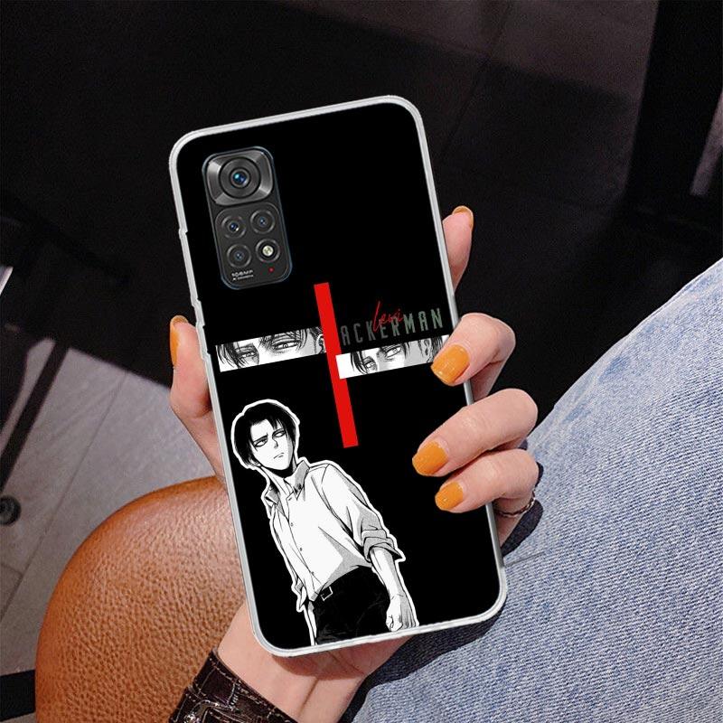 Attack Levi Phone Case For Xiaomi Redmi Note 15 14 13 12S 12 11 Pro Plus 14S 11S 11E 10 10S 11T 5G Personalized Cover Redmi Note