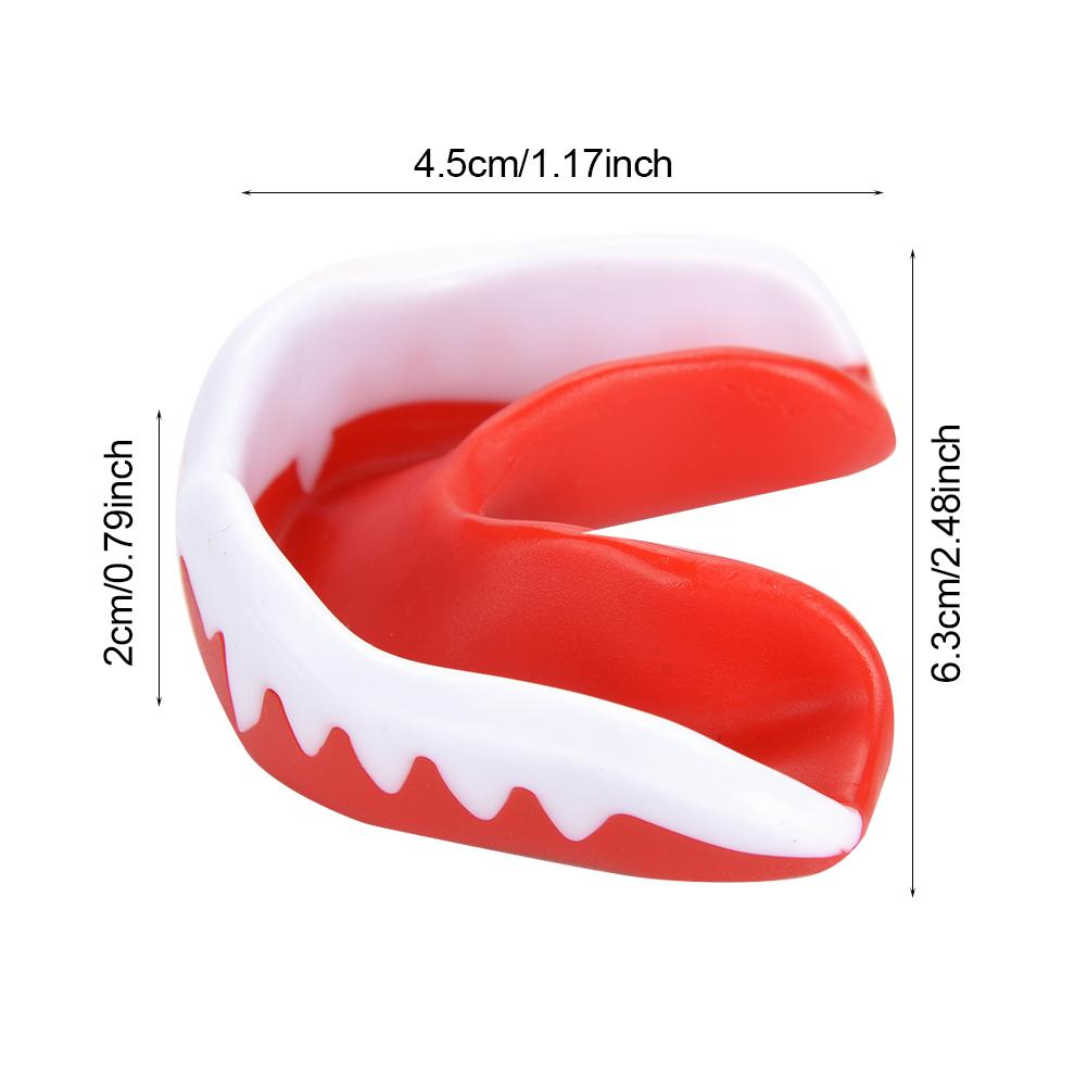 Professional Mouth Guard Teeth Protector Gum Shield Karate Boxing Protection Tool Red White