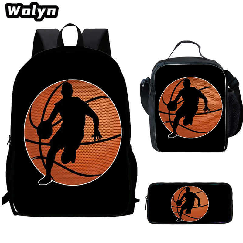 Basketball Basketball School Bag High Definition Printing Multifunctional Cross-Border Backpack