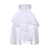 Elegant White Ruffled Jabot Victorian Renaissances Detachable Faux Collar for Themed Gatherings and Theatrical Wear