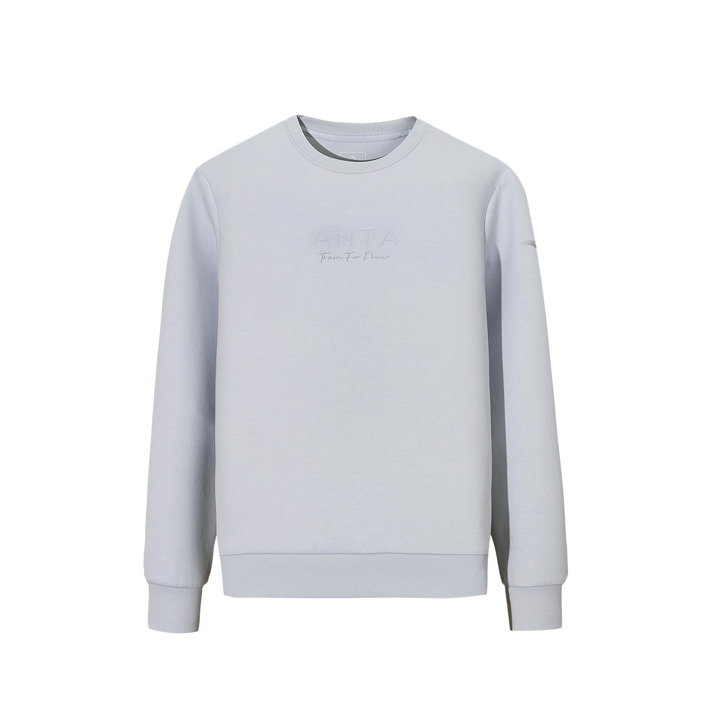 Anta Training Series Pullover Sweatshirt Spring 2026 Women tops Sunny-River-Gray 162617717S-1 S