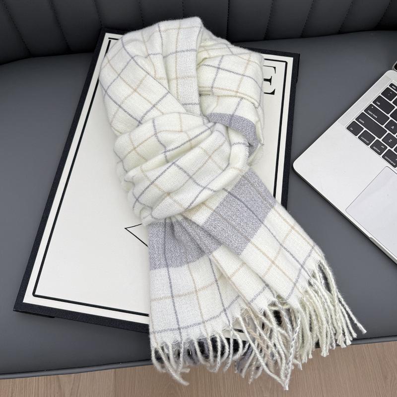 New Korean Atmosphere Premium Plaid Scarf Female Autumn and Winter Student Couple Warm Scarf Male