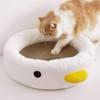 Cat Scratch Bed Round Wearable Cute Chicken Shape Portable Kitten Scratching Pad Bed for Winter