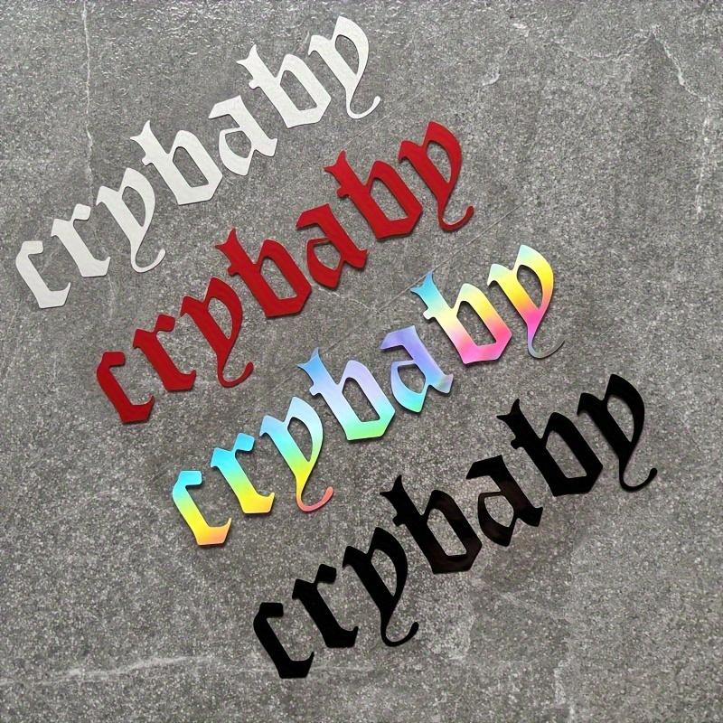 Cry Baby Aufkleber 1 Stück, Wasserdichtes Vinyl-Dekal, Stilvolle Verzierung für Motorrad und Autokarosserie, Stoßstange, Windschutzscheibe & Kofferraum