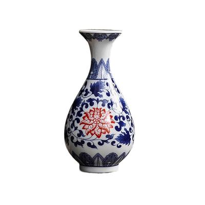 Blue and White Small Porcelain Vases Vintage Strong Chinese Style Ceramic Flower Vase Hand-painted Mini Vessel Vase Living Room
