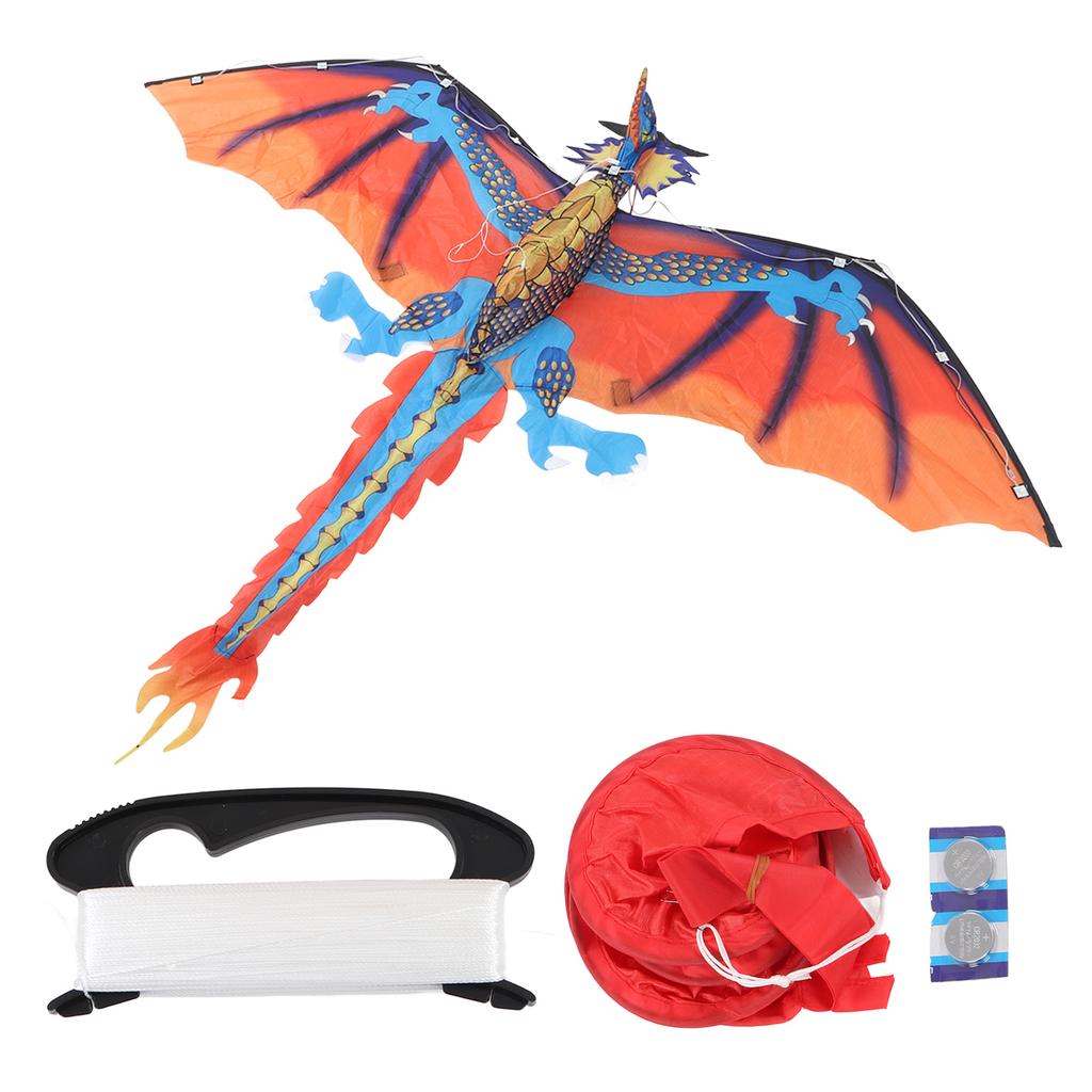 LED Kite Light Up Super Bright Classical Dragon Cartoon Animal Outdoor Play Easy To Fly for Kids