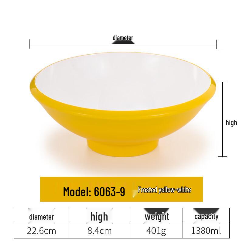 Nordic Style Melamine Square Noodle Bowl