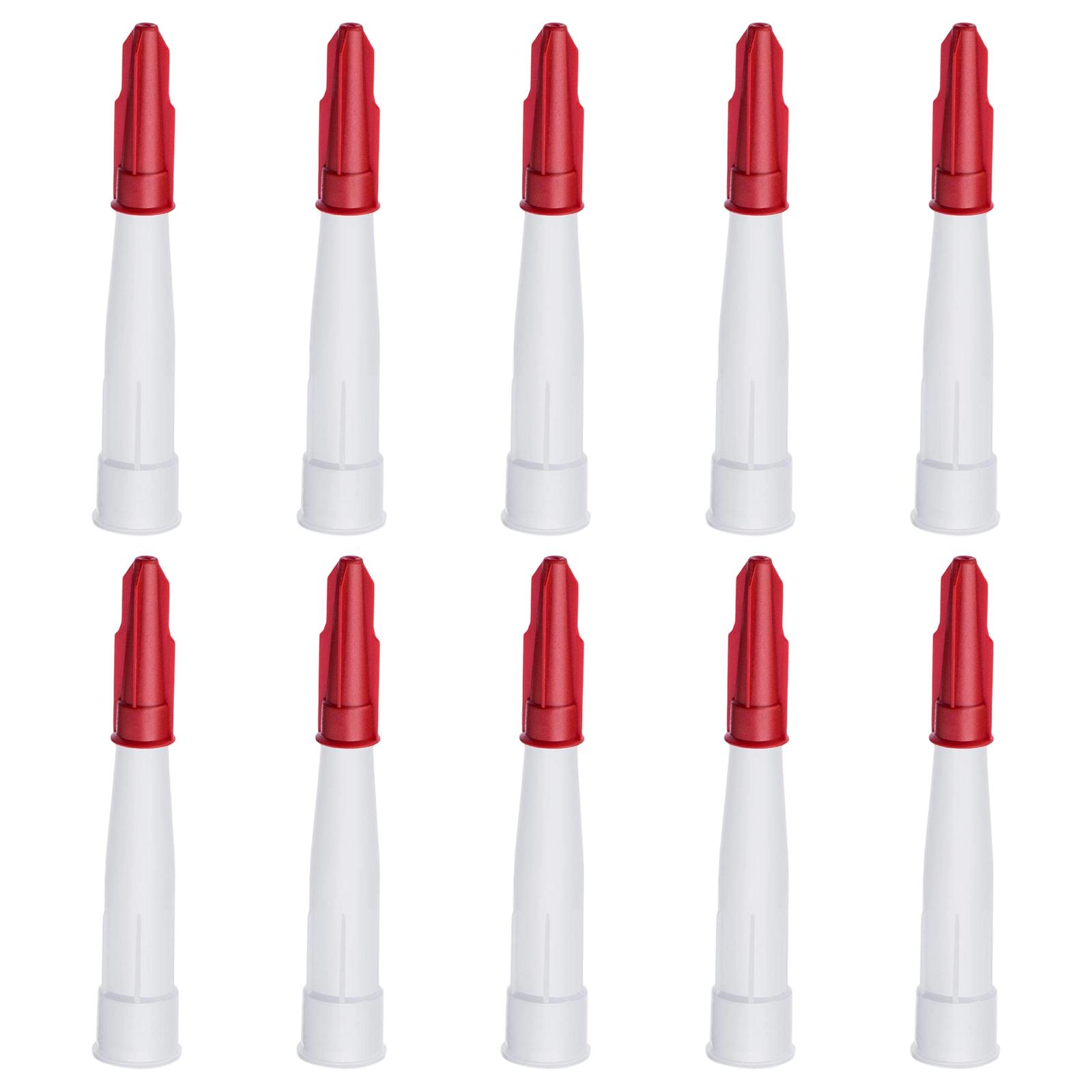 

Pack of 10 Silicone Sealant Nozzle With Attached Caps for Caulking Guns Standard Thread Construction Applicator Tips