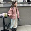 YOJIA Girls' Cotton-Padded Winter Jacket 2024 - Fashionable & Warm Thickened Outerwear for Big Kids