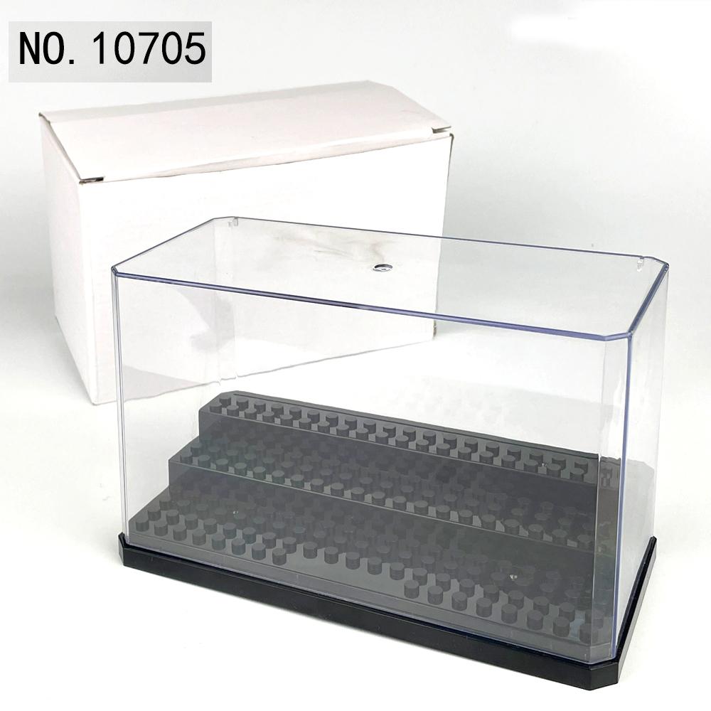 Building Block Display Box Small Particles Suitable For Lego Minifigures Clear Desktop Dust Box Stackable Storage Square Box