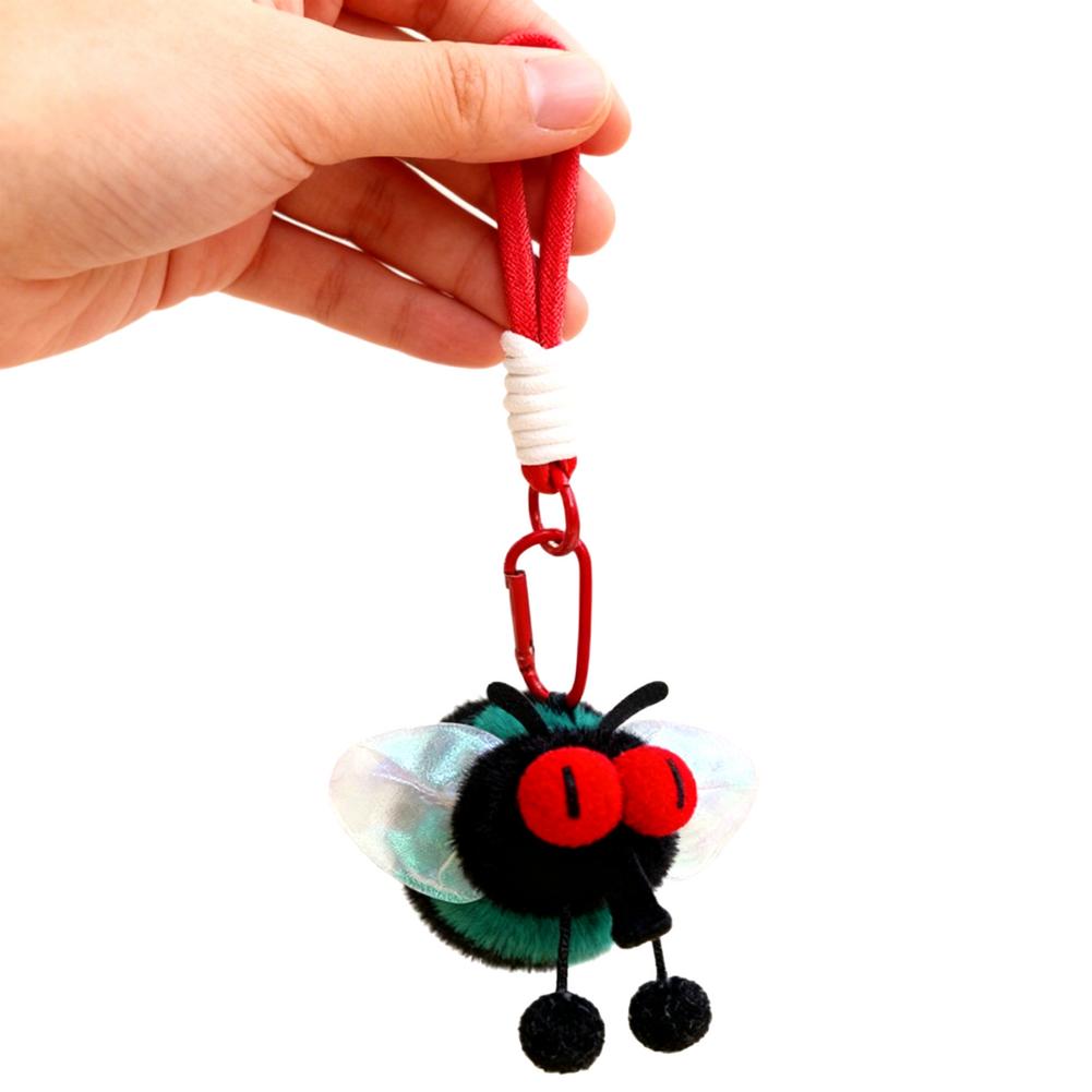 Insect Ugly-Cute Plush Keychain Cute Kawaii Mosquito Firefly Beetle Plushies Soft Stuffed Doll Bag Pendant Funny Birthday Gift