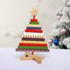 Rotatable Christmas Tree Figurine Wooden Christmas Tree Block  Shopping Mall