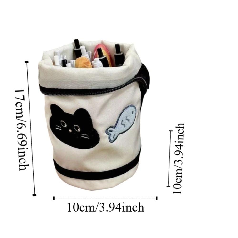 Desktop Storage Cartoon Cat Stationery Bag Water Cup Shape Cloth Pencil Pouch  Student
