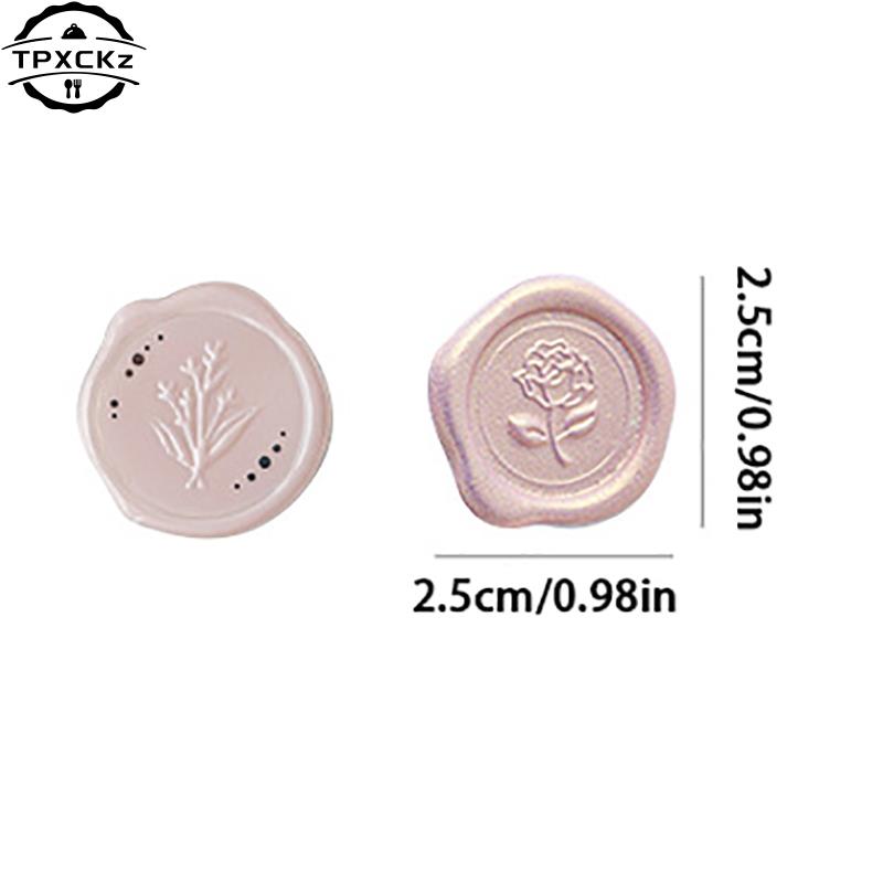 18pcs/bag Vintage Sticker Wax Stamp Seal Sticker Candy Color Sticker For Student For DIY Decorative Scrapbook Wedding Envelope