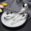 6PCS Large Stainless Steel Spoons Food-grade Dessert Spoons Practical Rice Spoons  Dining Table