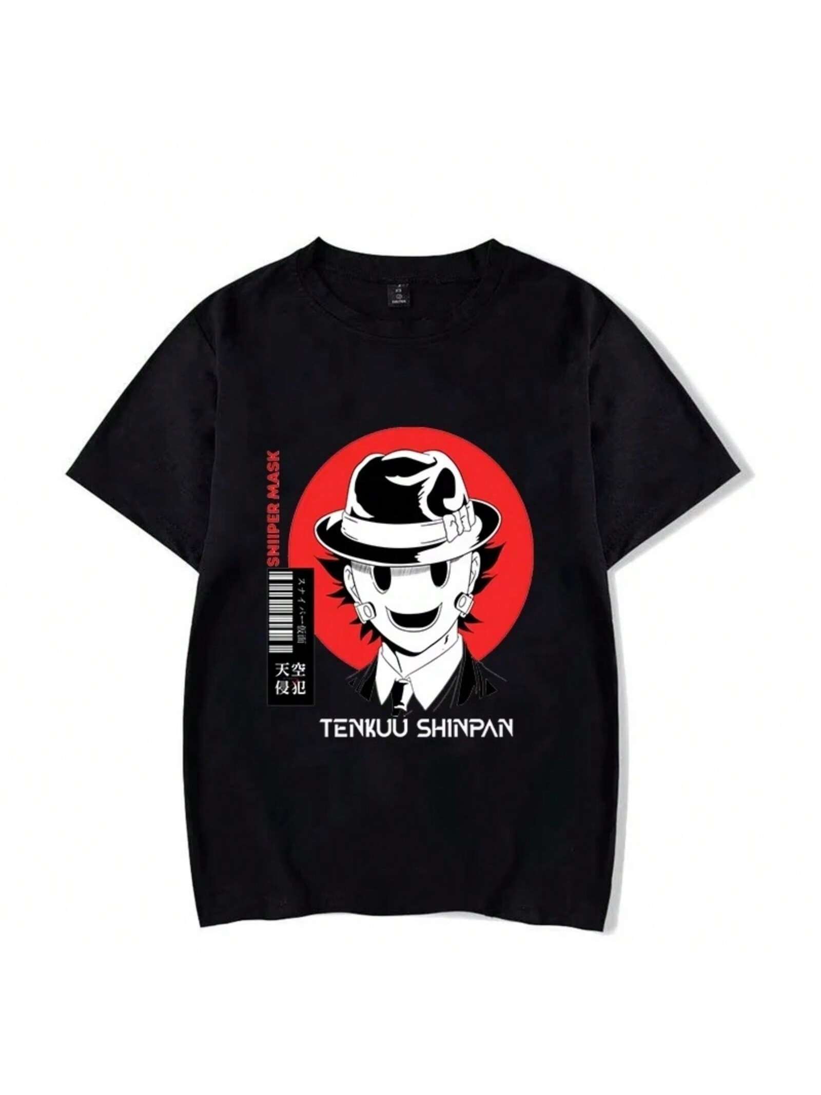 New Anime Top Invades Summer Print Fashion Loose  Short Sleeved Funny Crew Neck T-Shirt Casual Summer Top S