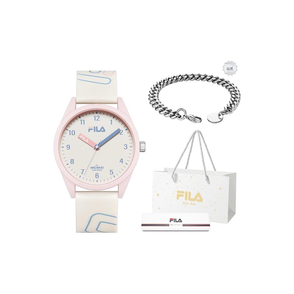 FILA 6463 Series Quartz Watch Silicone Strap 43mm White Dial Trendy Couple Watch Unisex watches FLM38-6463-006