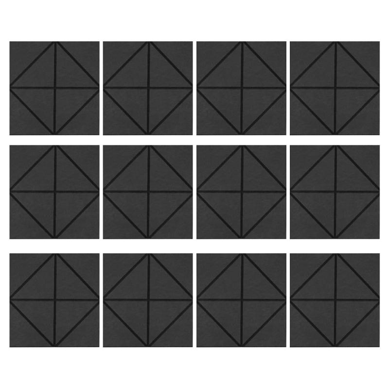 12Pieces Acoustics Foam Wall Tiles Soundproof Foam Panel Polyester Wall Panels for Quiet Study Spaces and Libraries