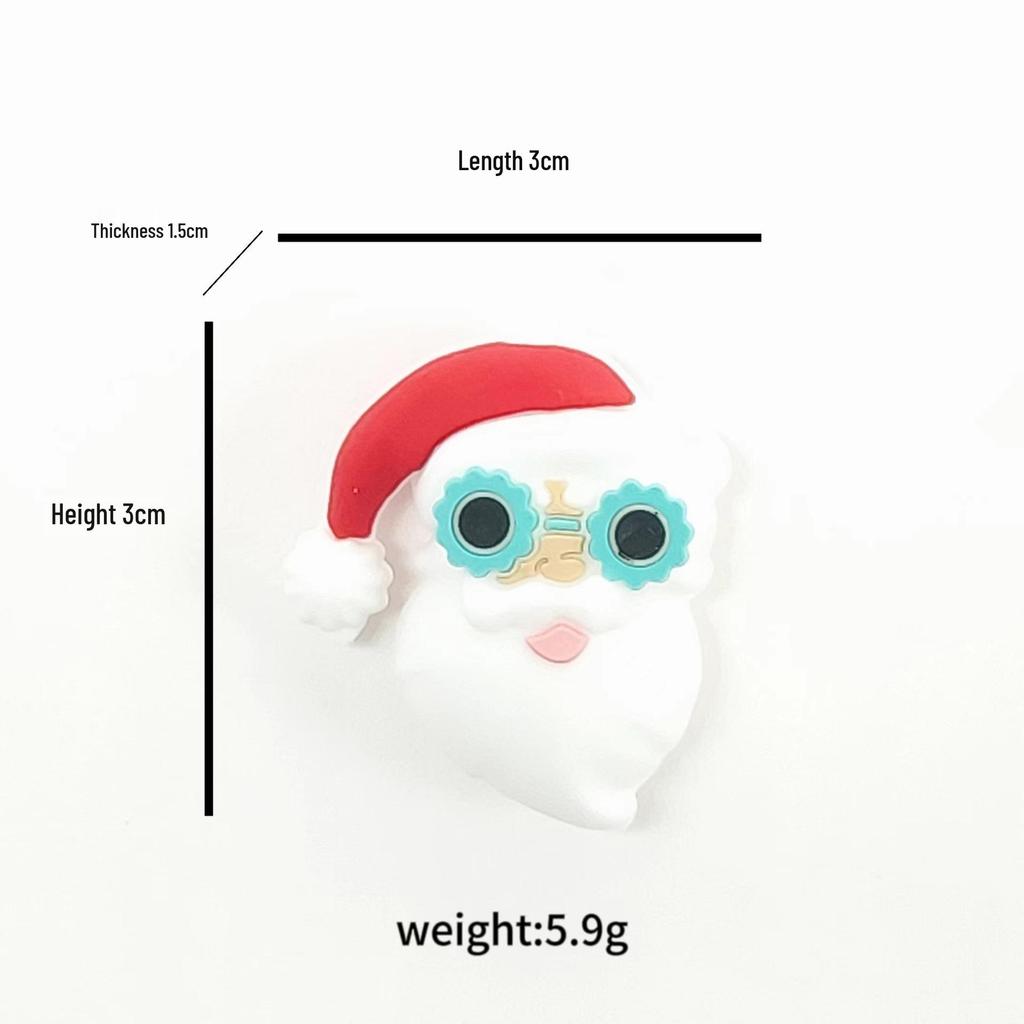 3D Santa Claus Silicone Beads Cartoon Pen for DIY Jewelry and Epoxy Crafting