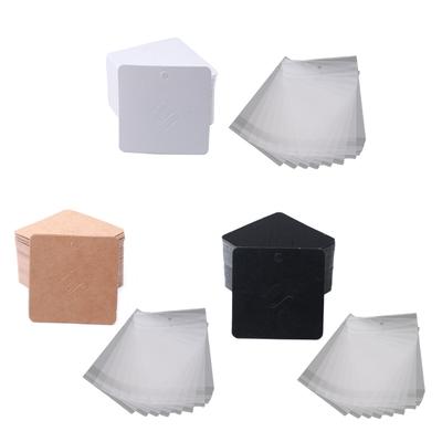 100 Stück 7X7cm Kraftpapier Brosche Anstecknadel Karten zum Verkauf von Schmuck Perfekt für Kleinunternehmen Einzelhandel Boutique Auslage