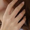 3mm Braided Twist Ring for Women Stainless Steel Gold Color Twist Rope Rings Infinity Stacking Band Wedding Jewelry