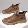 Outdoor Casual High Top Shoes For Men Autumn Winter Warm Fur Plus Retro Boots Wear-Resistan Leisure Ankle Botas Comfort Sneakers