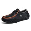 Men’s White Driving Shoes Handmade Moccasins Casual Retro Men’s Outdoor Wide Shoes Plus Size Anti Slip Boat Shoes