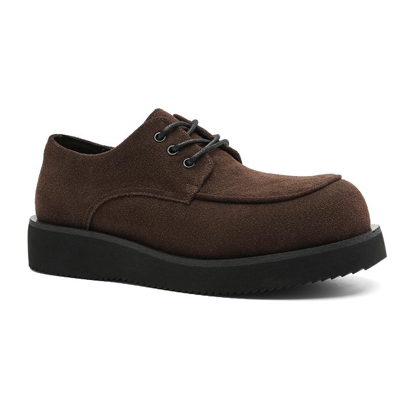 

Luxury Brand Genuine Leather Business Dress Shoes British Style Outdoor Walking Shoes Comfy Antiskid Casual Leather Oxford Shoes 38 коричневый