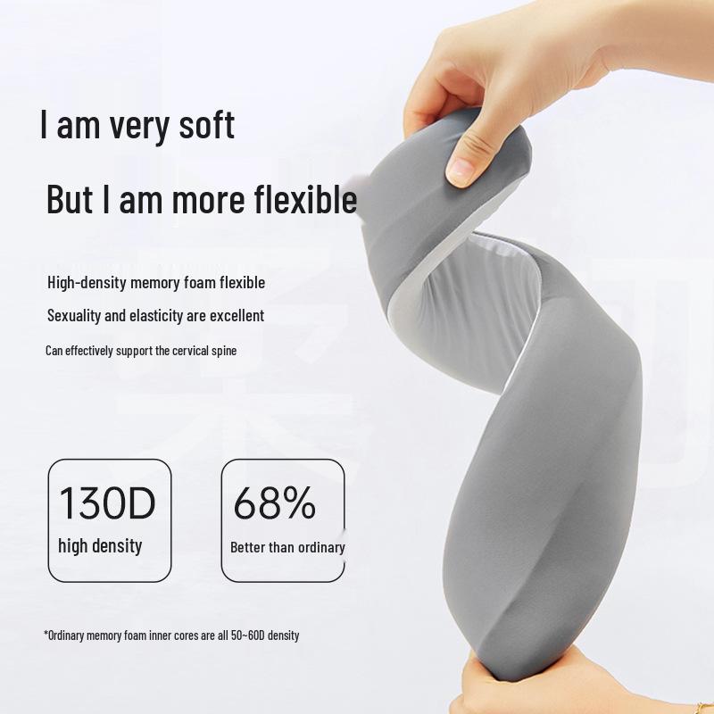 Comfortable U-Shaped Neck Pillow: Anti-Tilt, Decompressive Support, Washable & Portable
