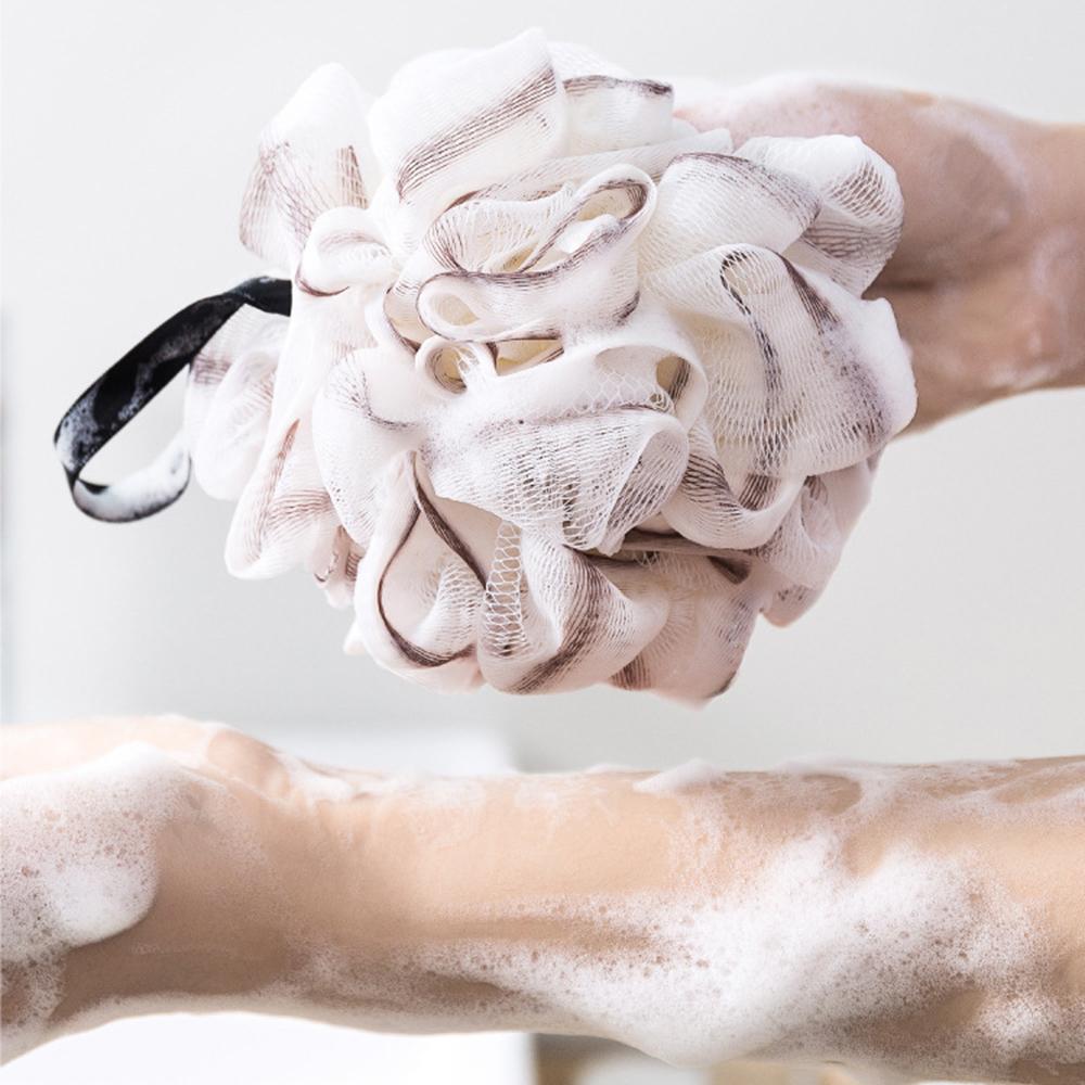 30-40g Soft Bath Ball PE Foam Bath Flower Non-Spilling Pearl Rubbing Back Massage Foaming Wash Towel Included Bat Bath Accessory