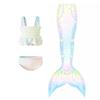 Girls' Princess Mermaid Swimsuit Set: Bikini, Skirt, and Dress for Performance