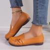 Women Loafers Flat Shoes Women Comfort Non-slip Soft Oxford Solid Color Mom's Shoes New Fashion Leather Flat Footwear Shoes
