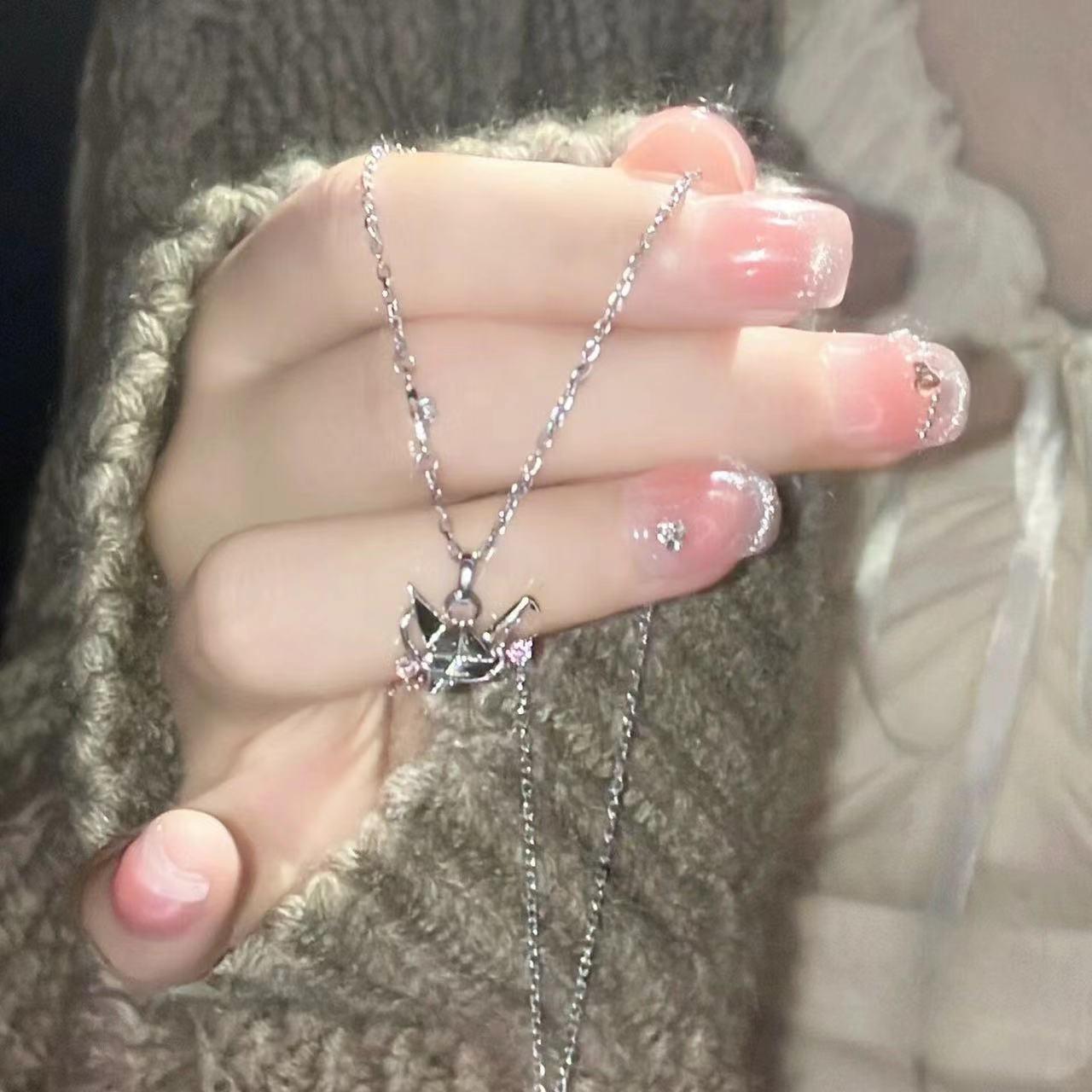 

Starlight Origami Crane Necklace | Sterling Silver | Inspired by Yi Yangqianxi | 2025 Trending Light Luxury Christmas Gift