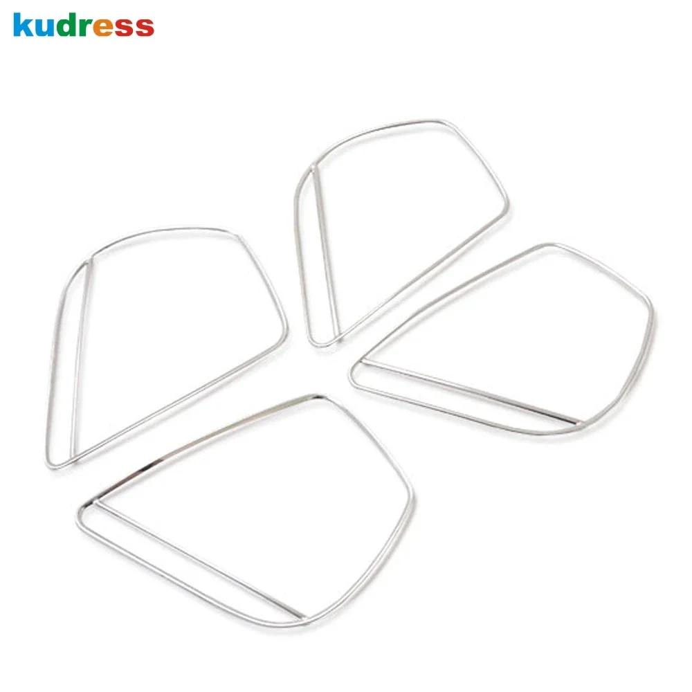 

For Kia Rio 4 X-line 2018 Steel Car Inner Door Audio Speaker Cover Trim Loudspeaker Frame Trims Interior Accessories Stainless Steel